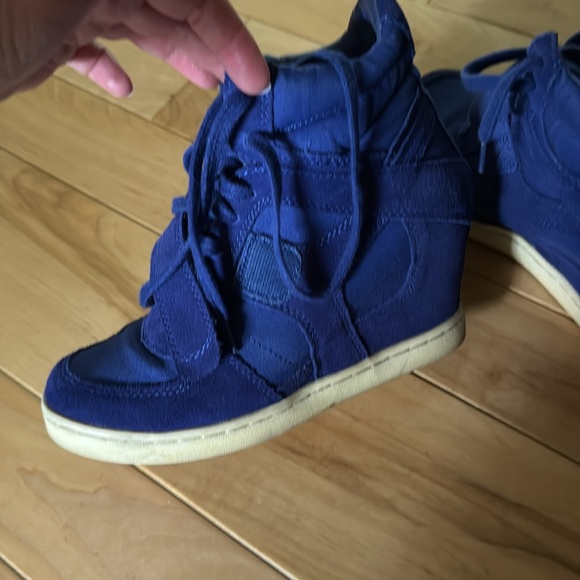 Ash Bowie wedge sneakers in royal blue, in excellent condition - Picture 2 of 5